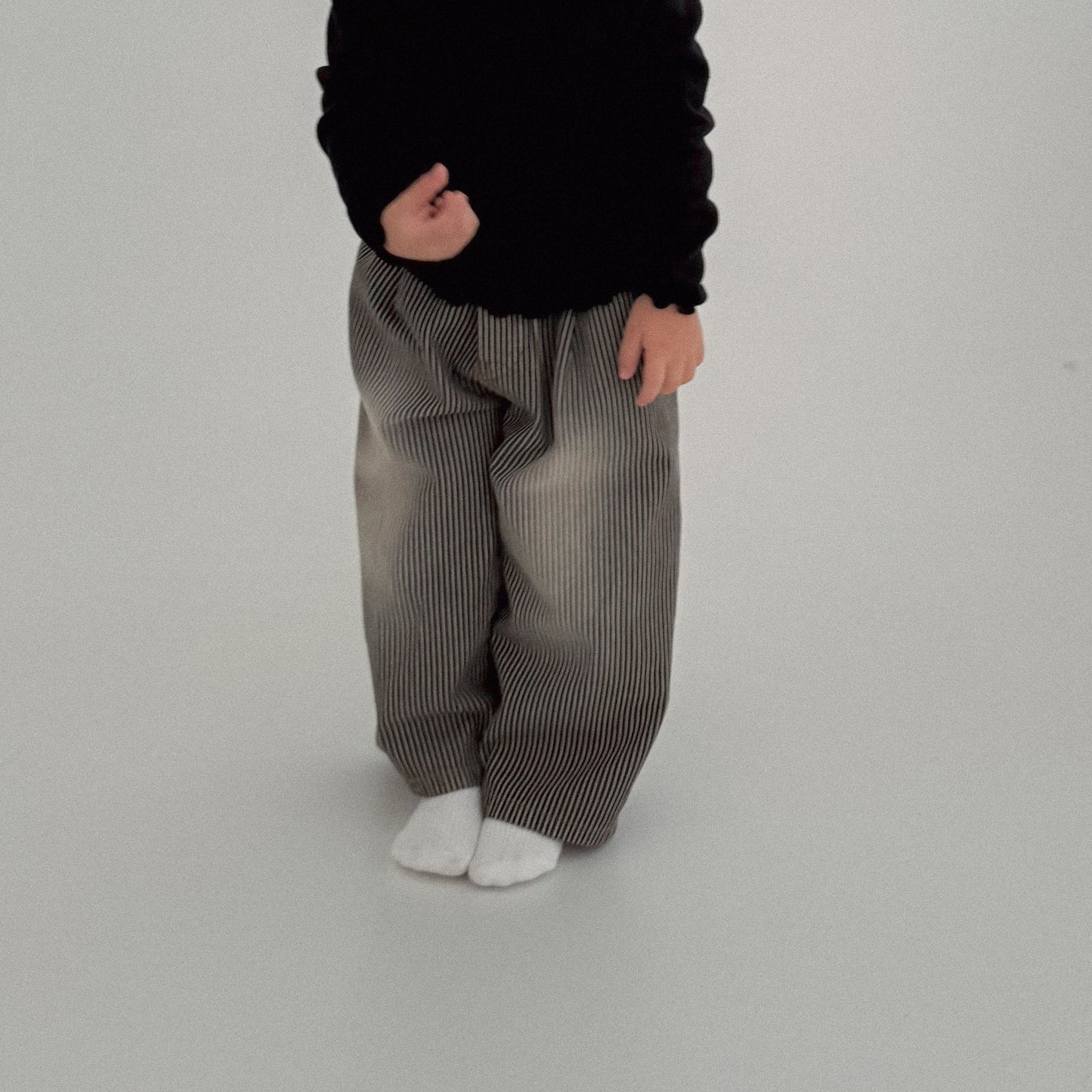 Toddler Bella W25 Stripe Wide Pants (1-6y) - Charcoal