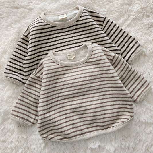 Kids Bella Long Sleeve Stripe Top (6m-6y)- 2Colors - AT NOON STORE