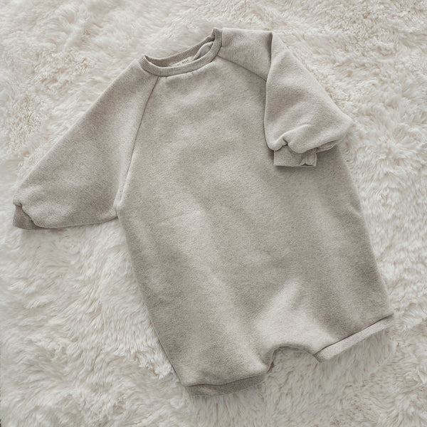 Baby Soft Brushed Cotton Jumpsuit (10-24m) - Oatmeal
