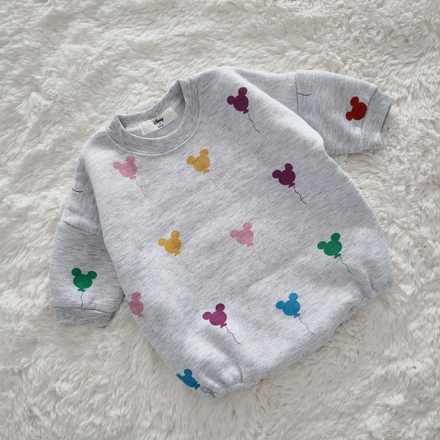 Baby Balloon Print Brushed Cotton Bubble Romper (3-24m) - 2colors - AT NOON STORE