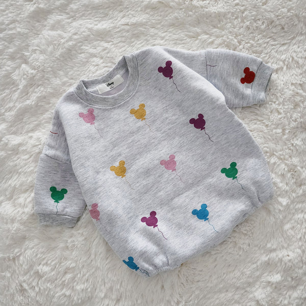 Baby Balloon Print Brushed Cotton Bubble Romper (3-24m) - 2colors