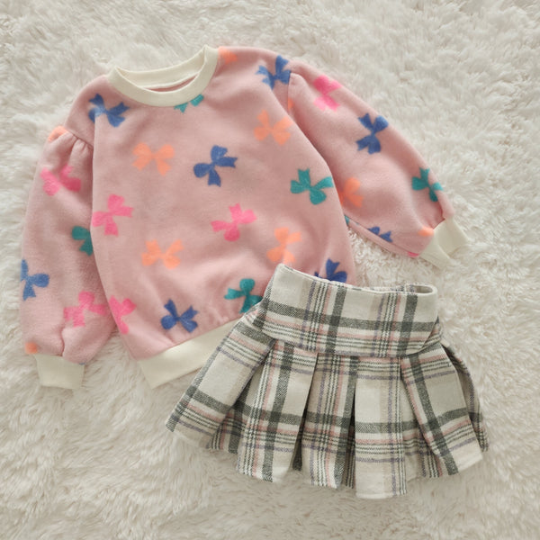 Toddler Patterned Fleece Top (2-5y)- 2Colors
