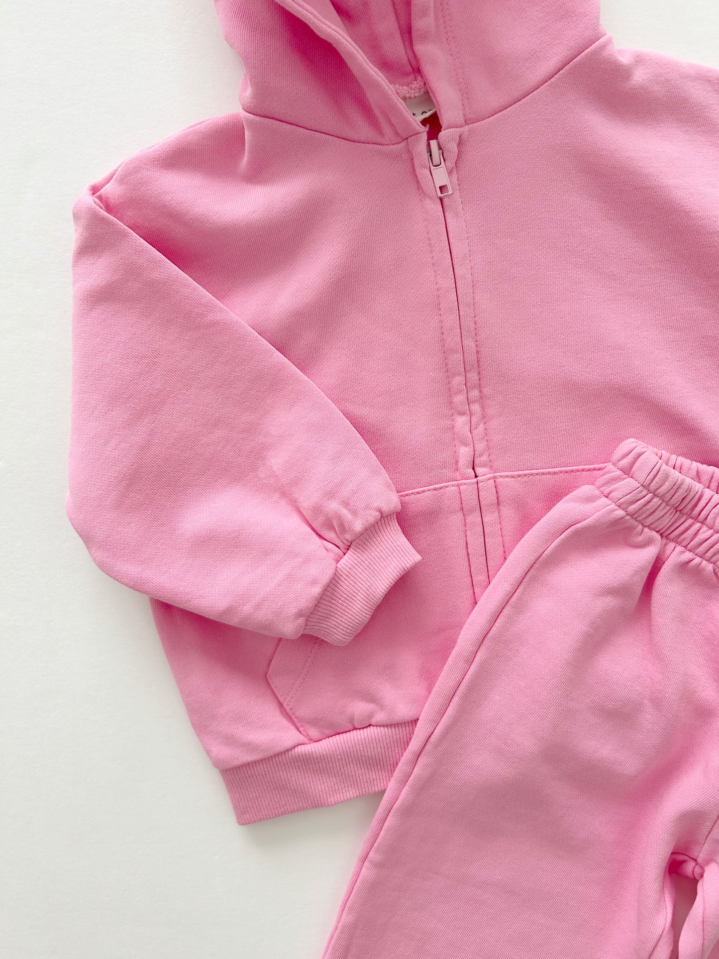 [At Noon Original Design] Kids Pigment Dyed Zip-up Hoodie and Jogger Pants Set (1-7y) - 4 Colors