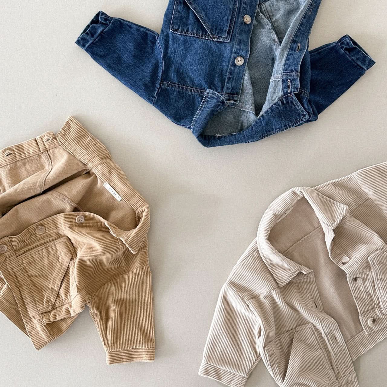 Kids Anggo Double Pocket Jacket (3-6y) - Denim - AT NOON STORE