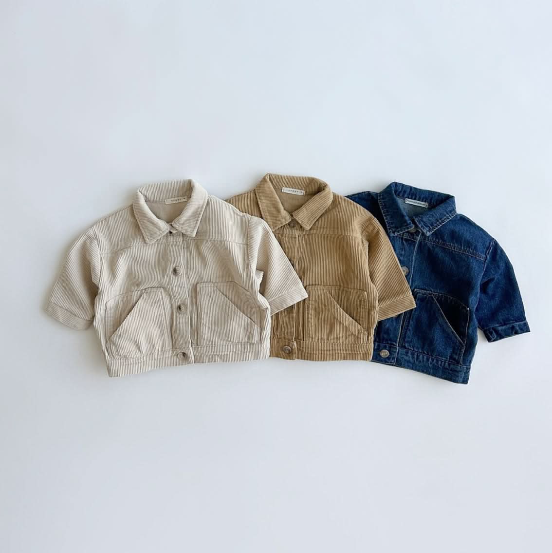 Kids Anggo Double Pocket Jacket (3-6y) - Denim - AT NOON STORE
