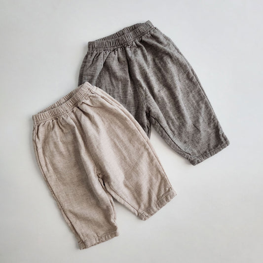 Kids Anggo Gauze Cotton Pull-On Pants (1-6y)- 2 Colors - AT NOON STORE