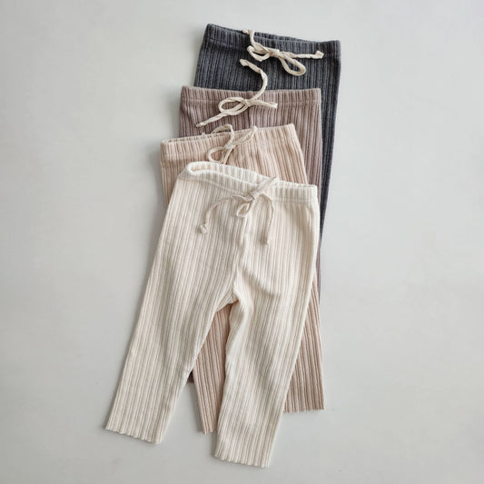 Kids Anggo Rib-Knit Leggings (1-6y)- 4 Colors - AT NOON STORE