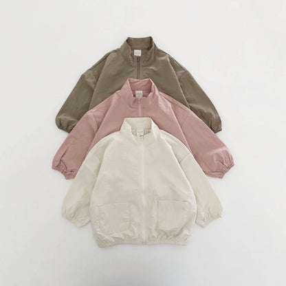 Kids Bella Double Pocket Windbreaker Jacket (6m-6y) - 3 Colors - AT NOON STORE
