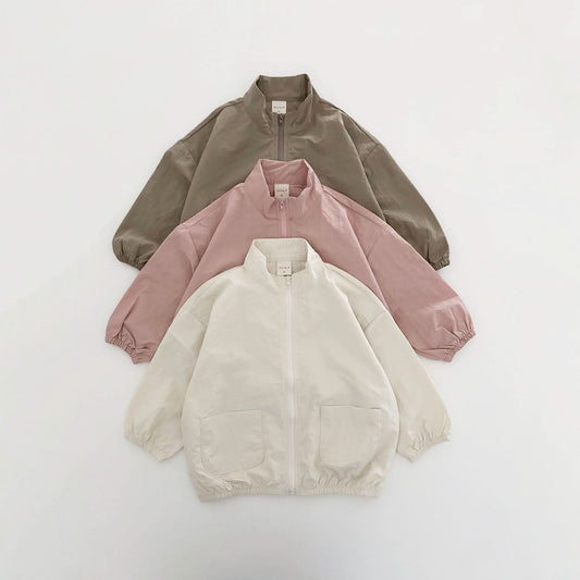 Kids Bella Double Pocket Windbreaker Jacket (6m-6y) - 3 Colors - AT NOON STORE