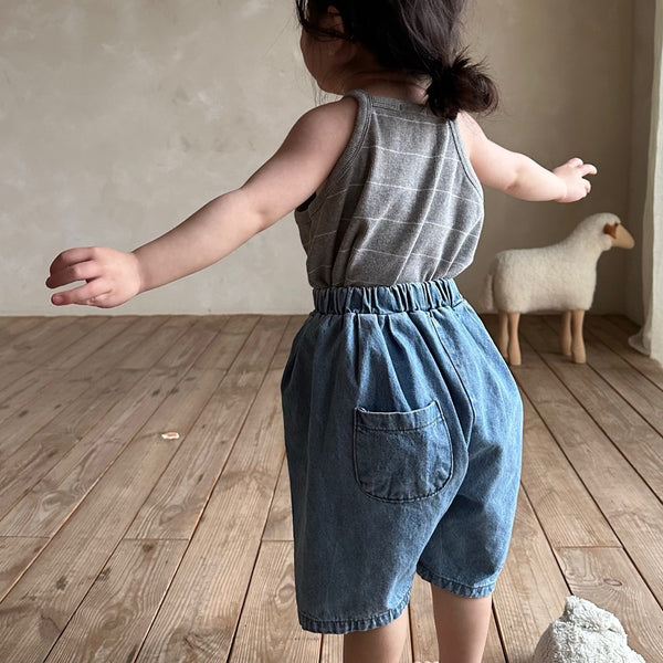 Toddler Bella Pull-On Short Pants (3m-5y) - Blue Denim