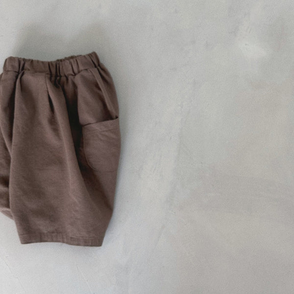 Toddler Bella Pull-On Short Pants (3-12m,4-5y) - Brown
