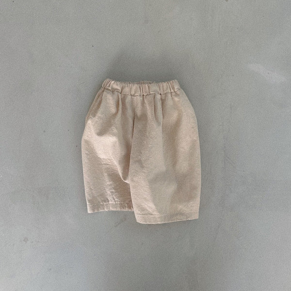 Toddler Bella Pull-On Short Pants (3-12m,4-5y) - Light Beige