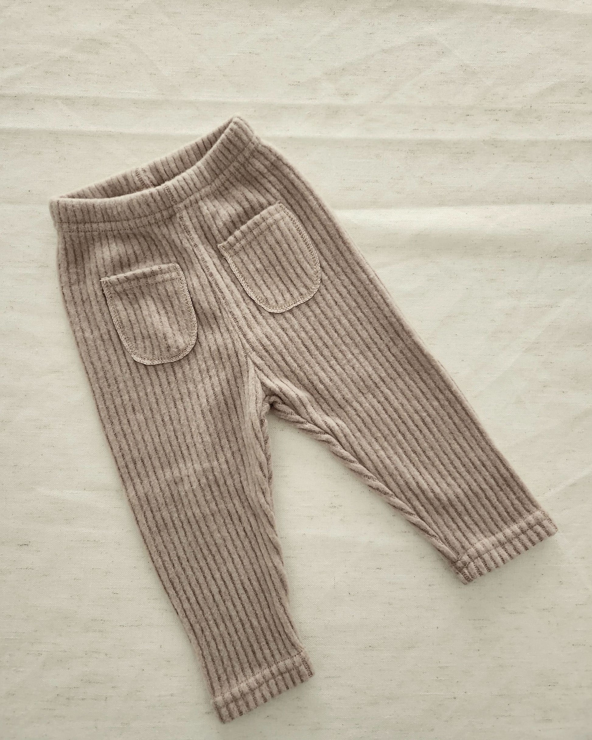 Kids Bella Two Pocket Chunky Rib-Knit Leggings (6m-6y) - 4colors - AT NOON STORE