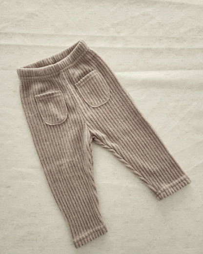 Kids Bella Two Pocket Chunky Rib-Knit Leggings (6m-6y) - 4colors - AT NOON STORE
