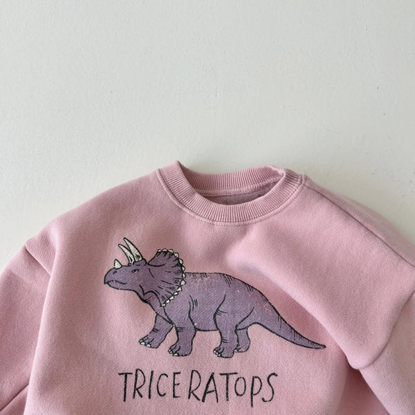 Baby Land Brushed Cotton Dinosaur Romper (4-15m) - Pink Triceratops