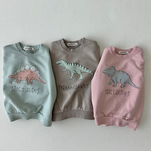Kids Land Dino Sweatshirt (1-6y) - Pink