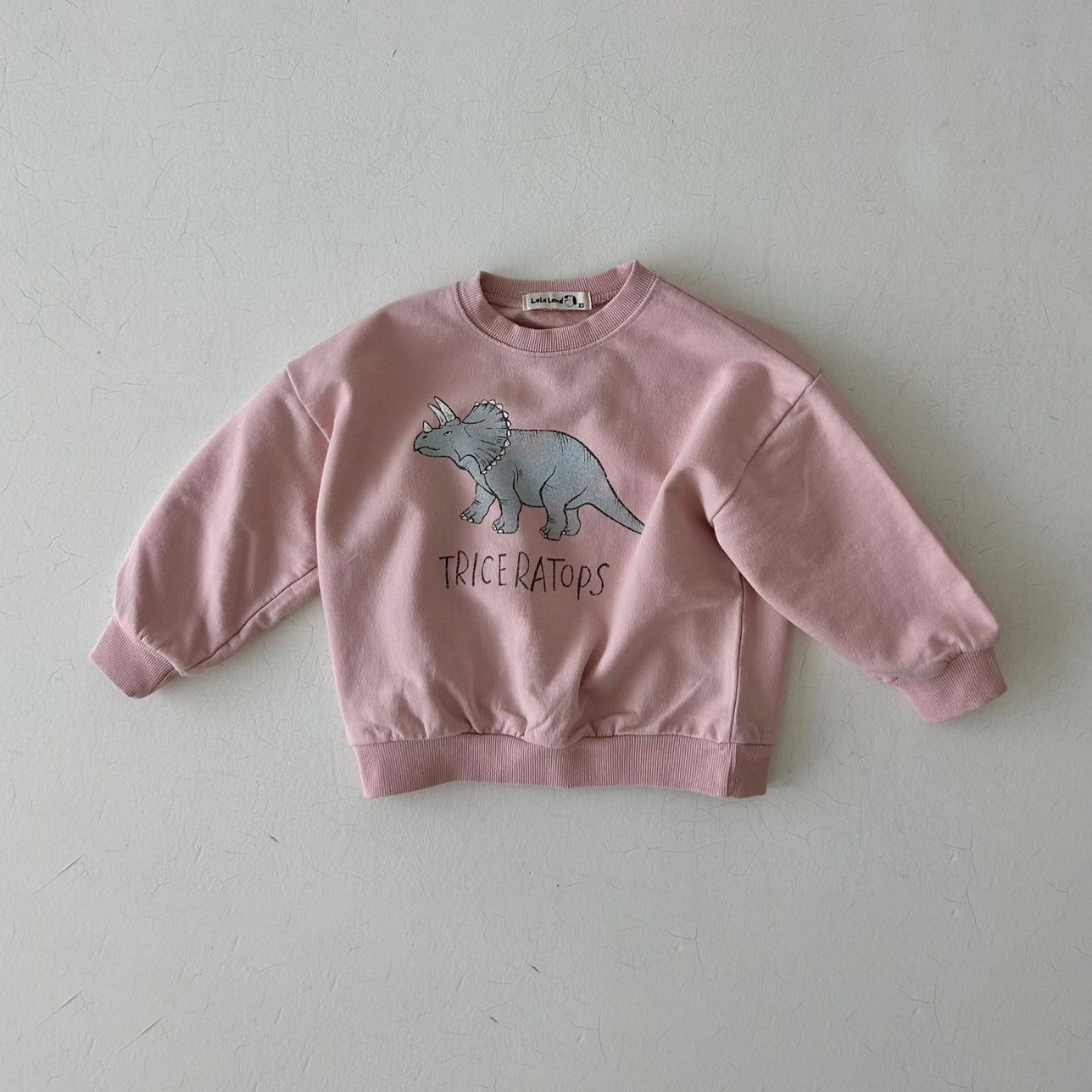 Kids Land Dino Sweatshirt (1-6y) - Pink