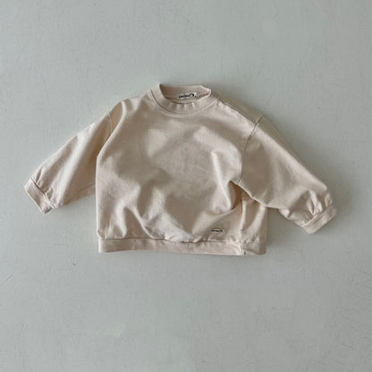 Kids Land Soft Cotton Sweatshirt (1-6y) - Cream - AT NOON STORE