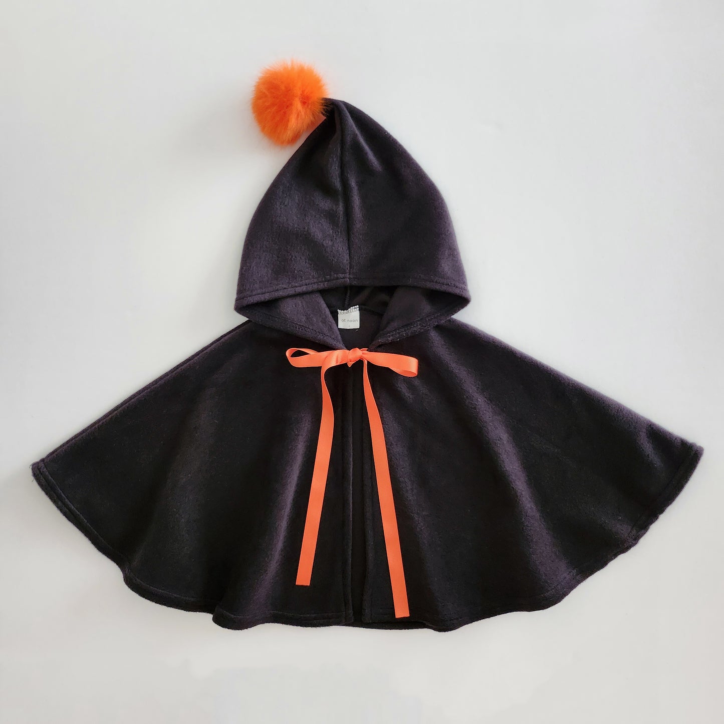 Kids Orange Pompom Cone Cape (0-8y) - Black - AT NOON STORE