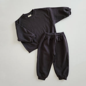 Kids Soy F23 Sweatshirt & Jogger Pants Set (1-5y) - Charcoal