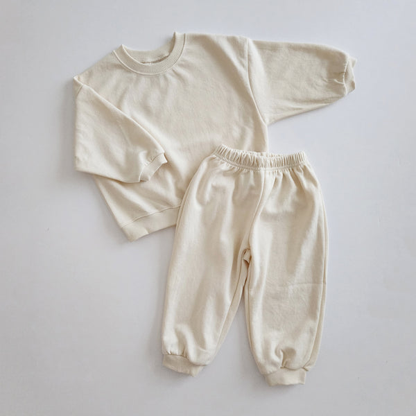 Kids Soy F23 Sweatshirt & Jogger Pants Set (1-5y) - Cream