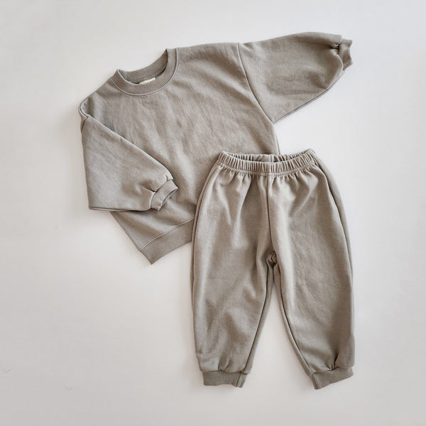 Kids Soy F23 Sweatshirt & Jogger Pants Set (1-5y) - Olive