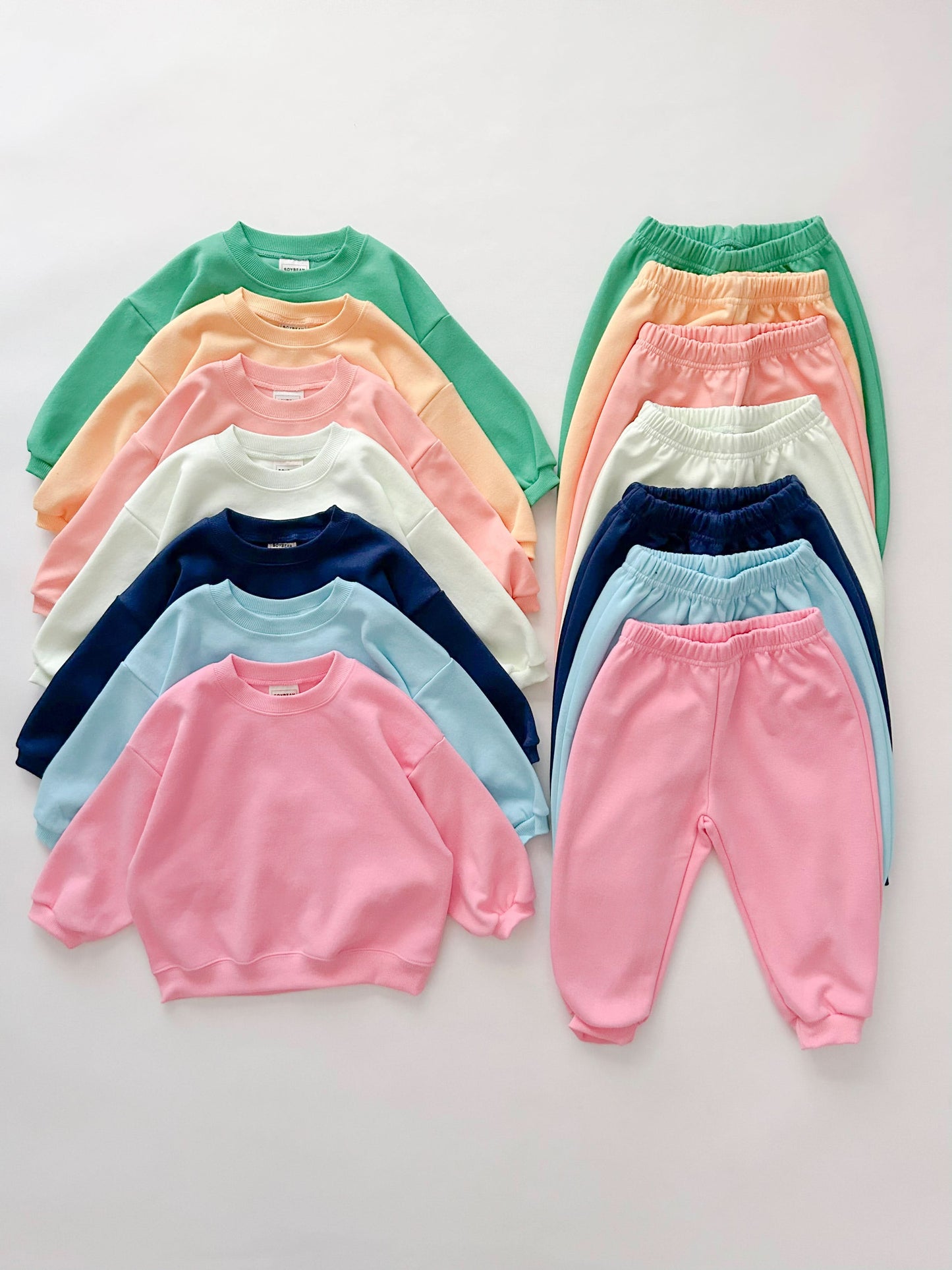 Kids Soy S25 Sweatshirt and Jogger Pants Set (1-9y) - 7 Pop Colors - AT NOON STORE