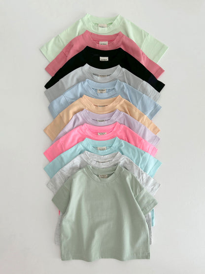 Kids Soy Summer Cotton Short Sleeve Top (1-9y) - 11 Colors - AT NOON STORE