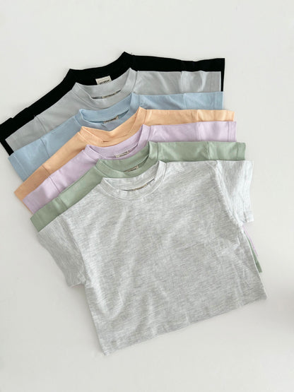 Kids Soy Summer Cotton Short Sleeve Top (1-9y) - 11 Colors - AT NOON STORE