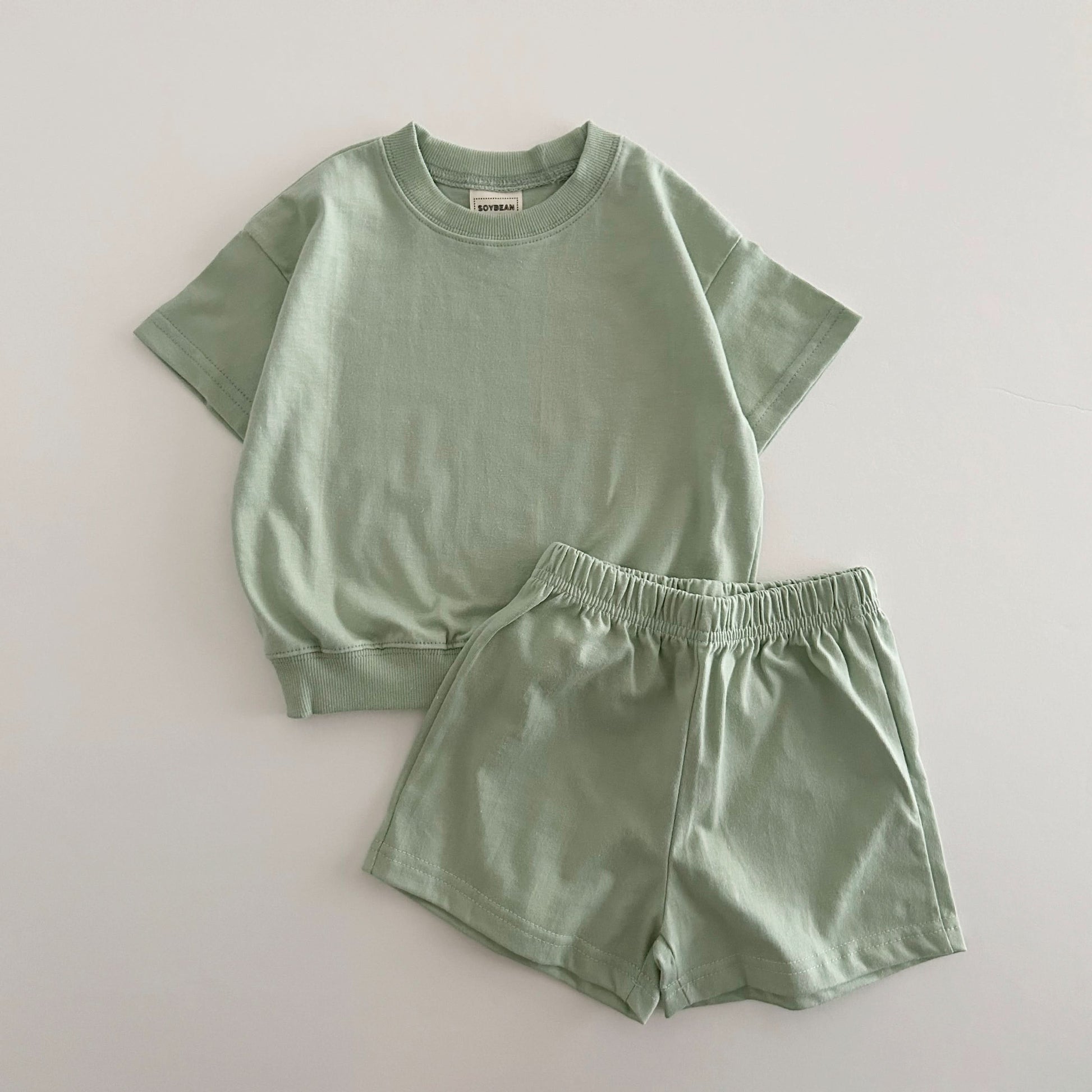 Kids Soy Summer Cotton Short Sleeve Top & Shorts Set (1-6y) - 9 Colors - AT NOON STORE