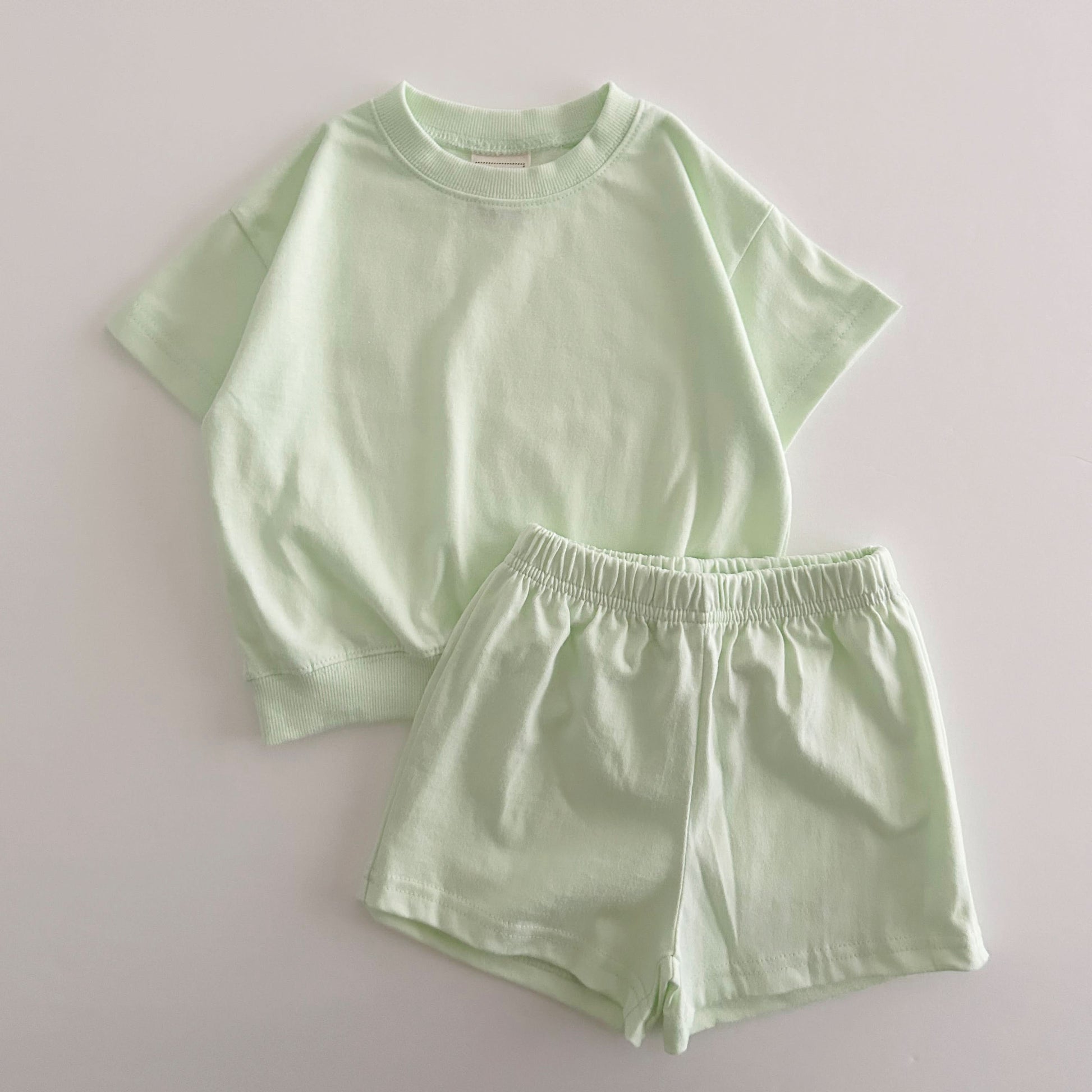 Kids Soy Summer Cotton Short Sleeve Top & Shorts Set (1-6y) - 9 Colors - AT NOON STORE