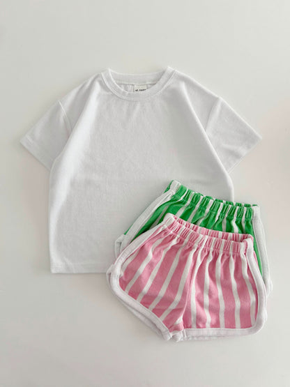 [At Noon Exclusive] Kids Terry Cloth Basic Top (8m-7y) - White - AT NOON STORE