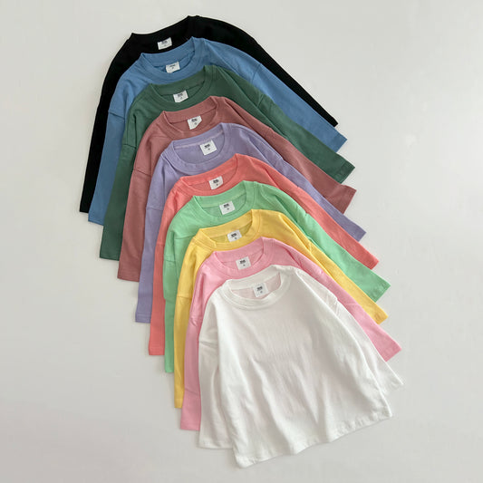 Kids Loose Fit Basic Top (2-9y) - 10 Colors