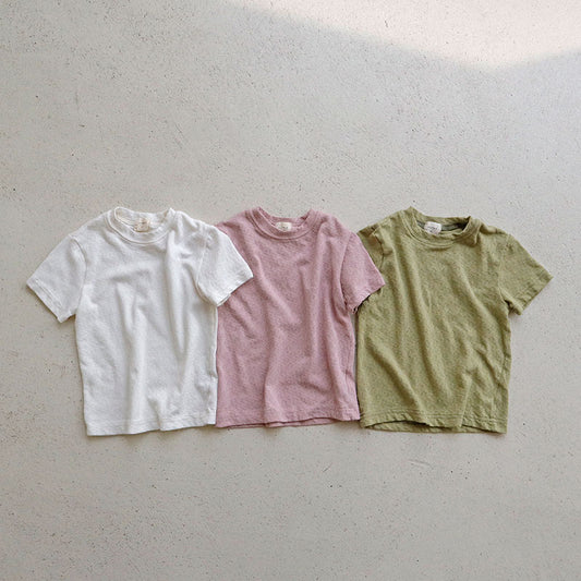 Toddler SS26 Stella Textured Pointelle Short Sleeve Top (1-7y) - 3 Colors - AT NOON STORE