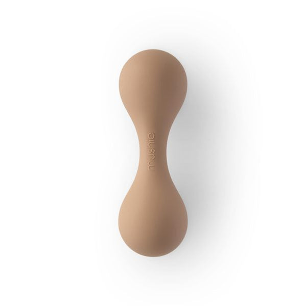 Mushie Silicone Baby Rattle Toy (Natural)