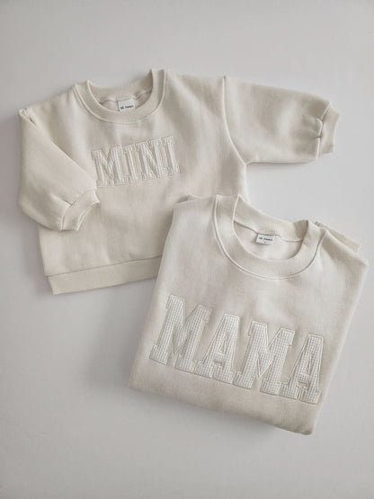 Baby Toddler Mini Waffle Embroidery Sweatshirt Sweatshirt (6m-6y) -4 Colors - AT NOON STORE