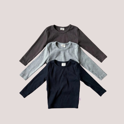 Toddler SP26 Ribbed Long Sleeve Top (1-7y) - 3 Colors - AT NOON STORE