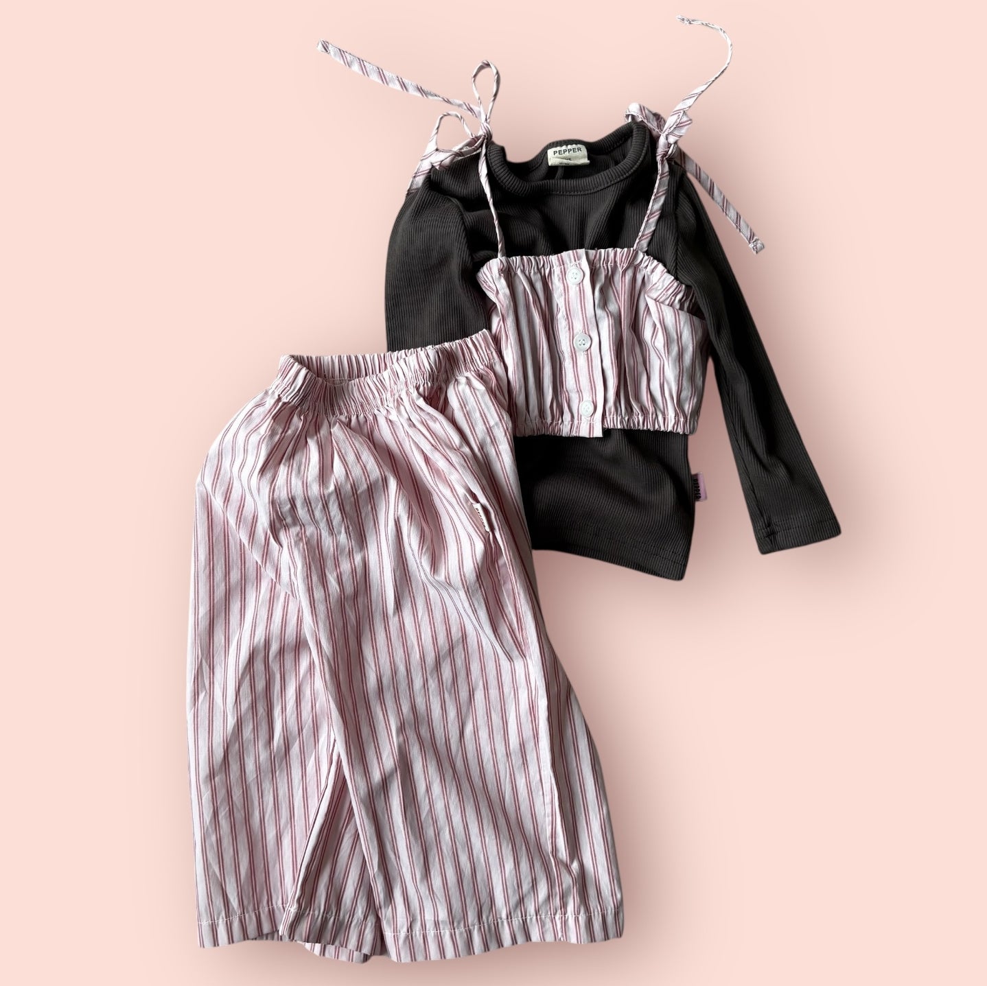 Toddler SP26 Stripe Pull-On Pants (1-7y) - 2 Colors - AT NOON STORE