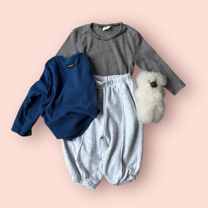 Toddler SP26 Textured Long Sleeve Cardigan (1-7y) - Blue - AT NOON STORE
