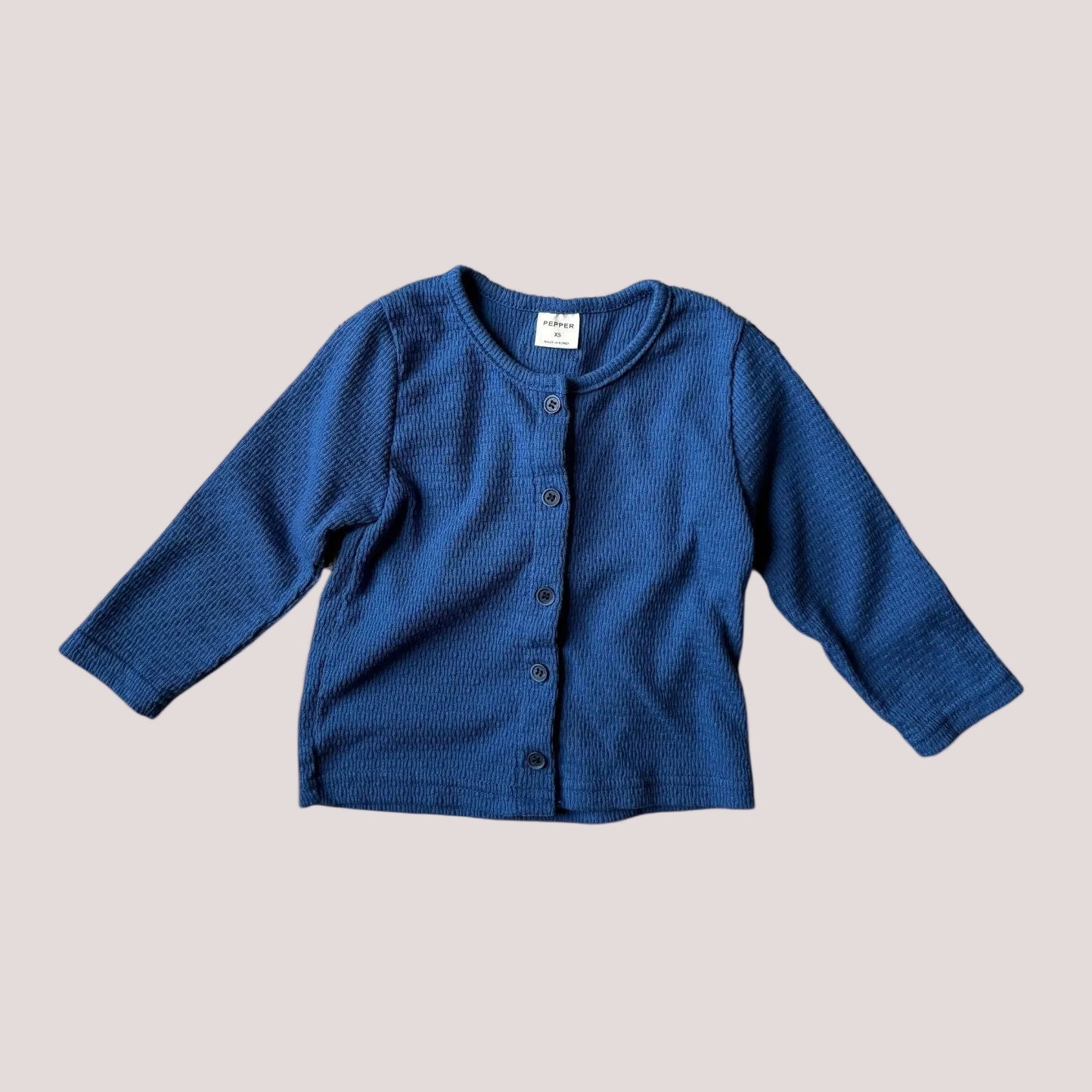 Toddler SP26 Textured Long Sleeve Cardigan (1-7y) - Blue - AT NOON STORE