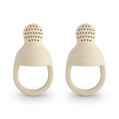 Mushie Silicone Fresh Food Feeder 2-Pack - Shifting Sand