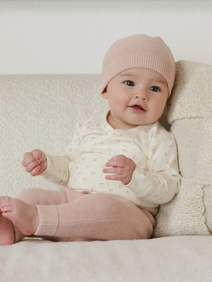 Baby Quincy Mae Side Snap Bodysuit Fleur (NB~6m) - Ivory