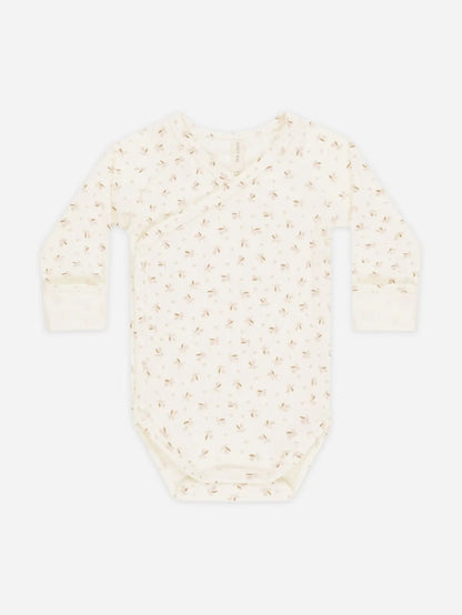 Baby Quincy Mae Side Snap Bodysuit Fleur (NB~6m) - Ivory