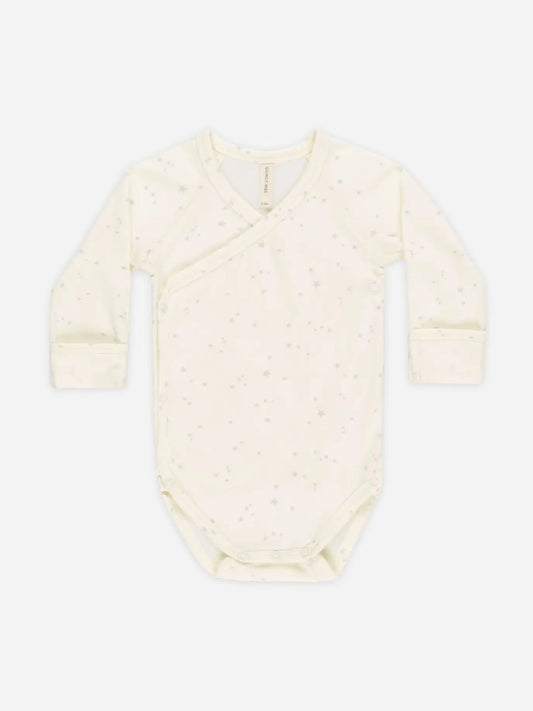 Baby Quincy Mae Side Snap Bodysuit Stars (NB~6m) - Ivory