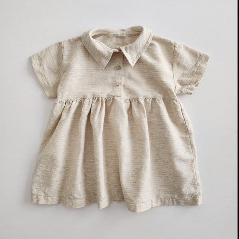 Toddler Anggo Short Sleeve Shirt Dress (1-3y) - AT NOON STORE