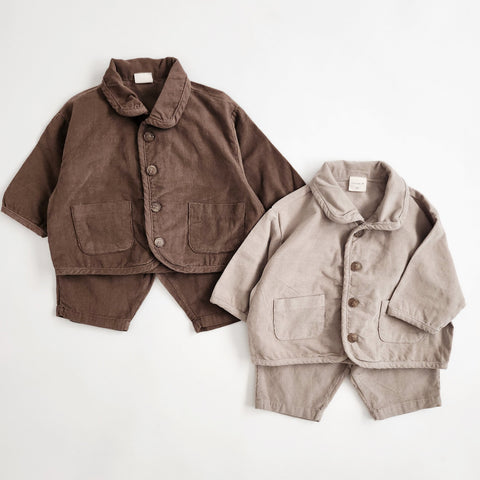 Toddler Bella Corduroy Button Shirt and Pull-On Pants Set (3m-6y) - 2 Colors