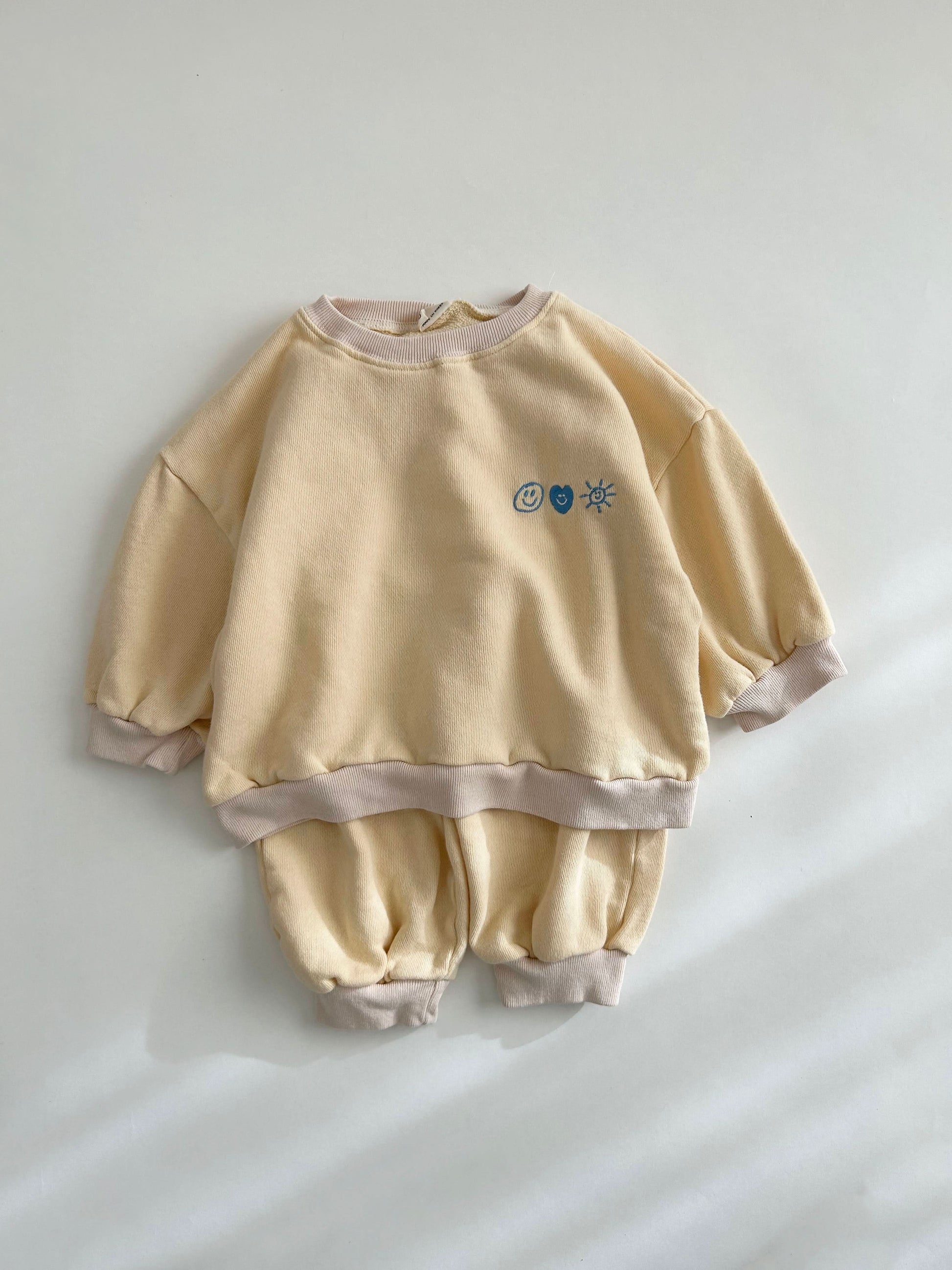 Toddler Colorblock Rib Trim Sweatshirt and Jogger Pants Set (1-5y) - 2 Colors - AT NOON STORE