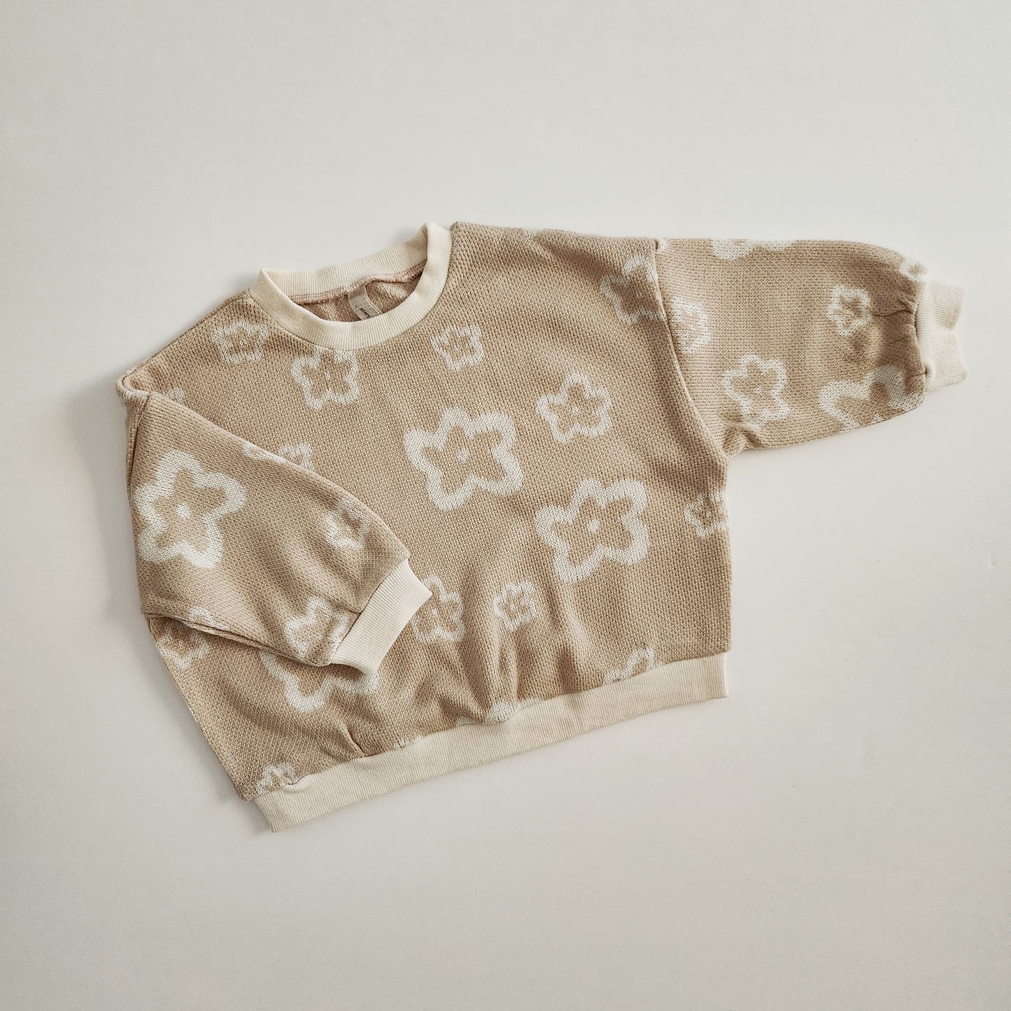 Toddler Daisy Jacquard Sweater Top (1-6y) -  Beige - AT NOON STORE