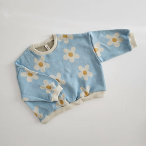 Toddler Daisy Jacquard Sweater Top (1-6y) -  Blue