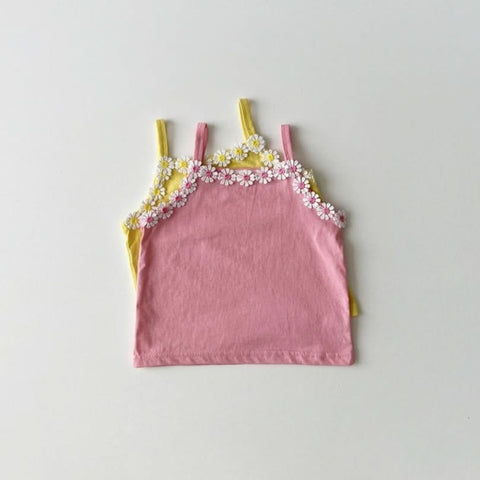 Toddler Daisy Lace Tank Top  (1-5y) - 2 Colors